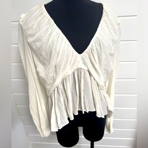 Free people large chiffon shirt like new